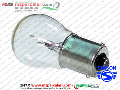 MZ 125, 150, 250, 251, 301, SİMSON Sinyal ampülü  12 V 21 W 