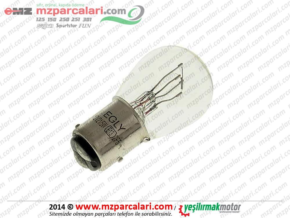 MZ 125, 150, 250, 251, 301, SİMSON Arka Stop Ampülü 12 V