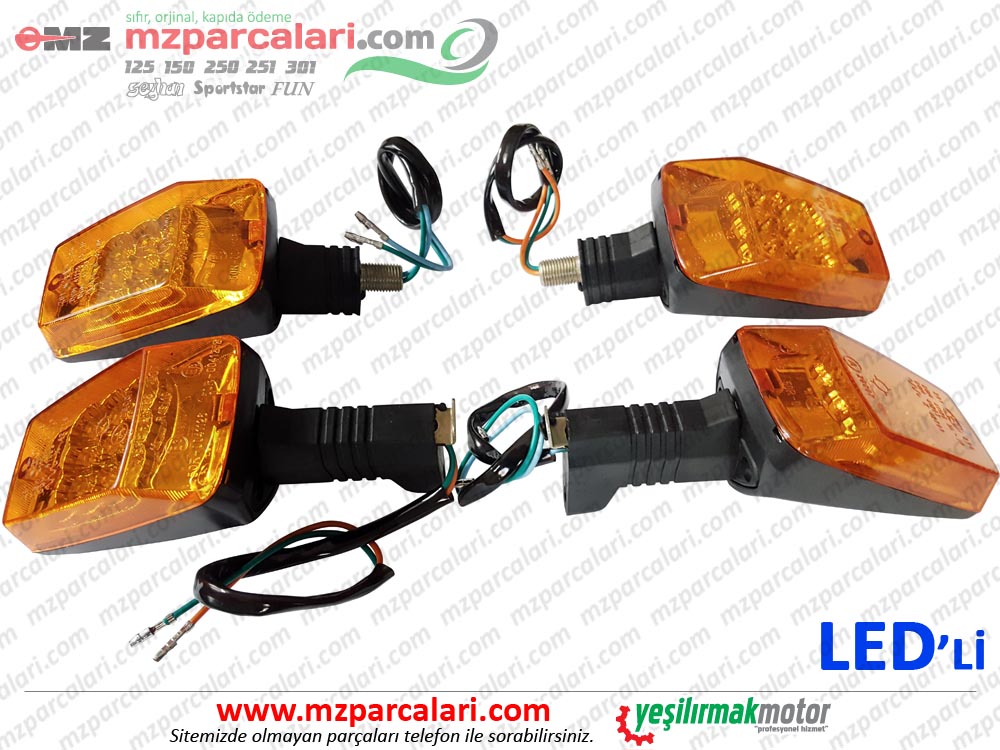 MZ 125, 150, 251, 301, 500 Sinyal Pagani - 4 lü takım LEDLİ