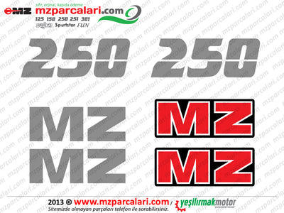 MZ 250 Etiket Takımı