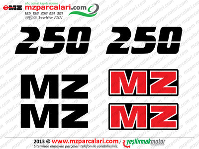 MZ 250 Etiket Takımı