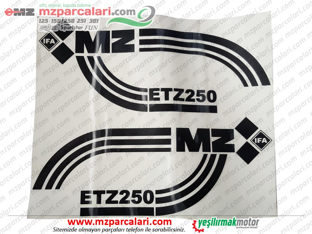 MZ 250 Etiket Takımı 