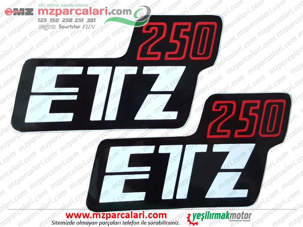 MZ 250 Yan Kapak Etiket Takımı