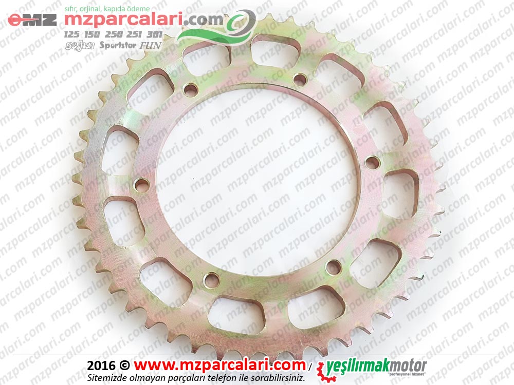 MZ 251, 301, 500 Zincir Arka Dişli - Çelik Jant