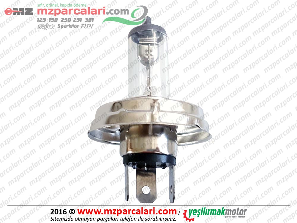 MZ ES, ETS, TS, RT, BK, 125, 150, 175, 250, 300, 350, SİMSON Far Ampulü - 6V 25/25W H4