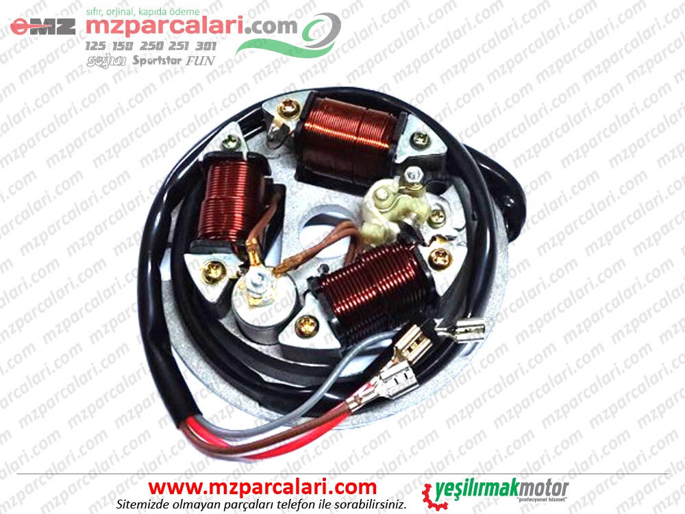 Simson Statör, Sargı S51 Stator 12V - Platinli